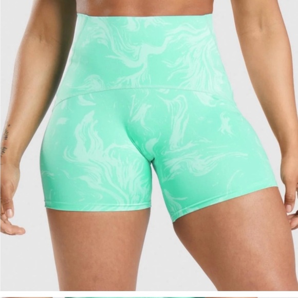 Gymshark Pants - Gymshark Power High Rise Shorts Bright Turquoise